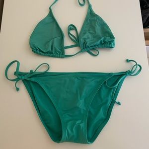 Becca string bikini teal